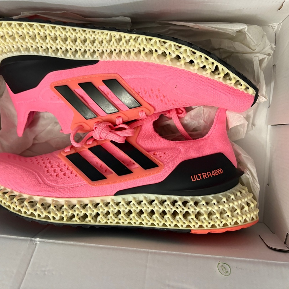 Adidas Ultra 4D Pink Black Women 11 Mens 10 100% Authentic - Picture 6 of 9